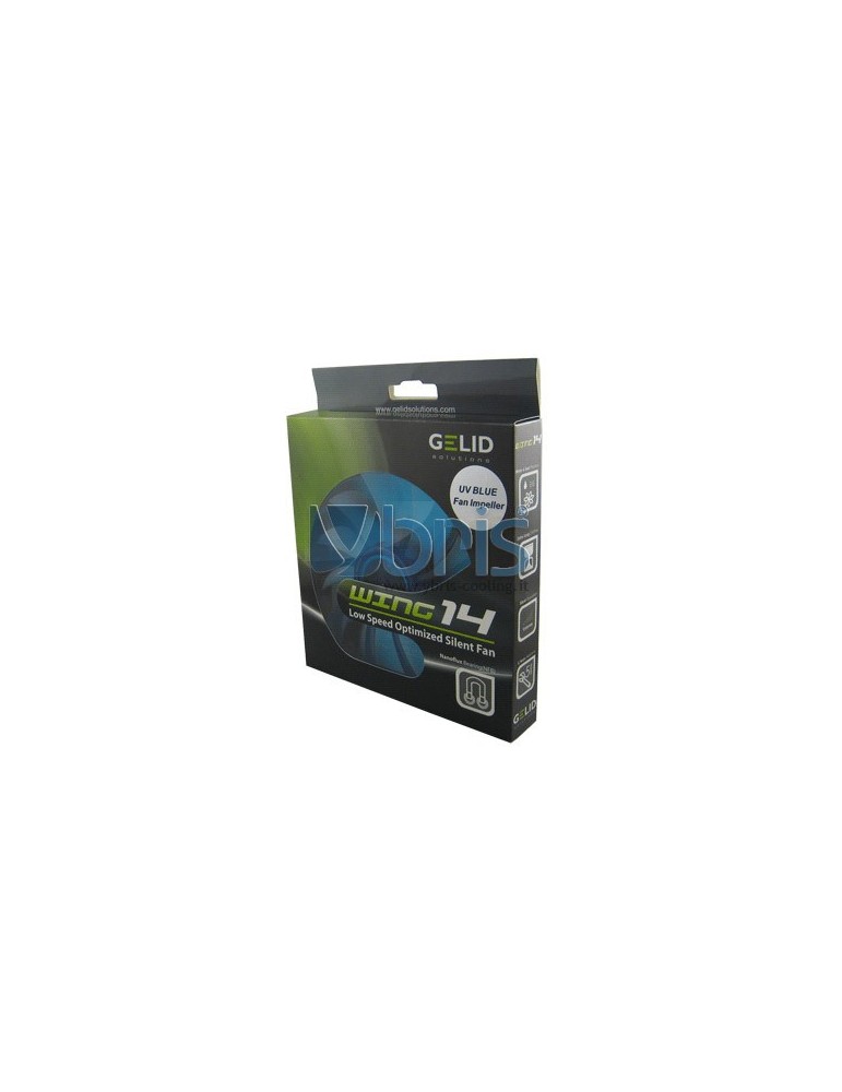 GELID Solutions Gamer Fan-1200 RPM 26 dBA WING 14 UV BLUE ( 140x140x25mm) Gelid Solutions - 5