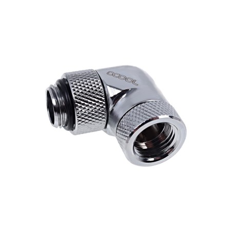 Alphacool raccordo 90° snodato M/F da 1/4G  a 1/4G - chrome - Eiszapfen