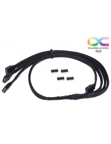 Alphacool Cavo Splitter RGB 4 pin a 3 x 4 pin 60cm - Black