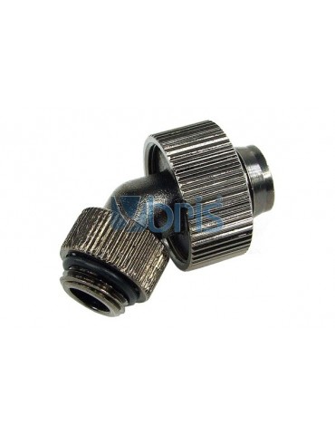 Raccordo compressione  1/4G 45° per tubo 13/19mm Black Nikel