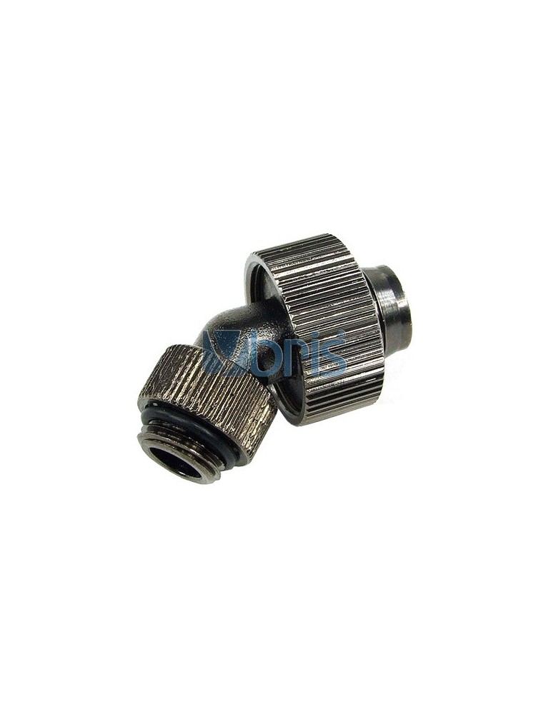 Raccordo compressione  1/4G 45° per tubo 13/19mm Black Nikel Phobya - 1