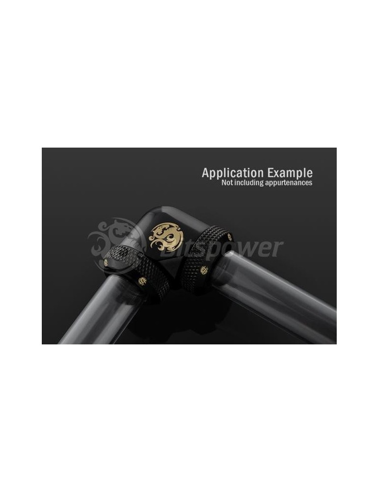 Bitspower Raccordo 90° per tubo rigido 10/12mm -  Black Matt BitsPower - 8