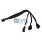 Phobya Y-cable 4Pin PWM to 3x 4Pin PWM 30cm  black