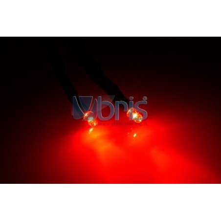 Phobya LEDready Twin 3mm Ultra-bright RED 30cm -sleeve black
