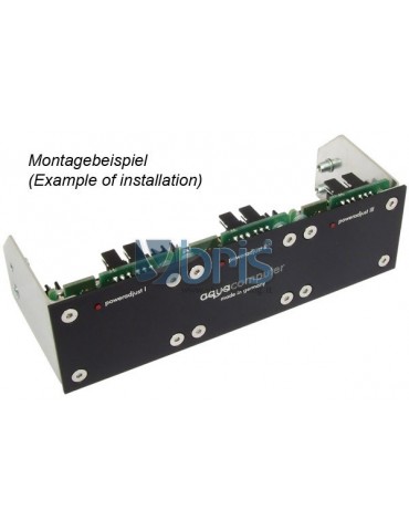 Aquacomputer pannello frontale  per Poweradjust 3 USB, Alluminio nero anodizzato