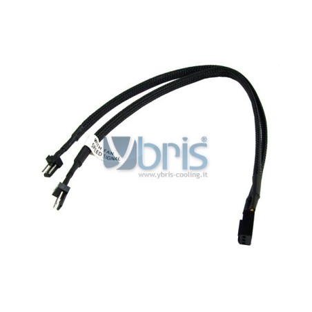 Phobya Y-cable 3Pin Molex to 2x 3Pin Molex 30cm - Black Phobya - 2