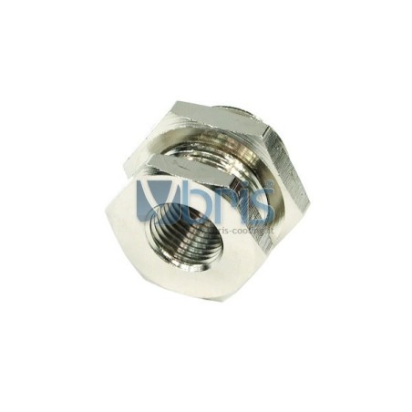 Passaparete 1/4G Femmina/Femmina SILVER NICKEL