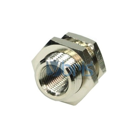 Passaparete 1/4G Femmina/Femmina SILVER NICKEL