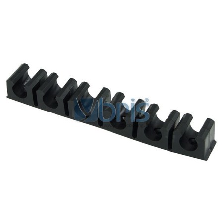 terminal strip black 16mm (16mm OD) 6 clips