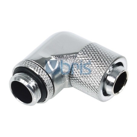 Alphacool 13/10mm compression fitting 90° ruotabile G1/4 Chrome