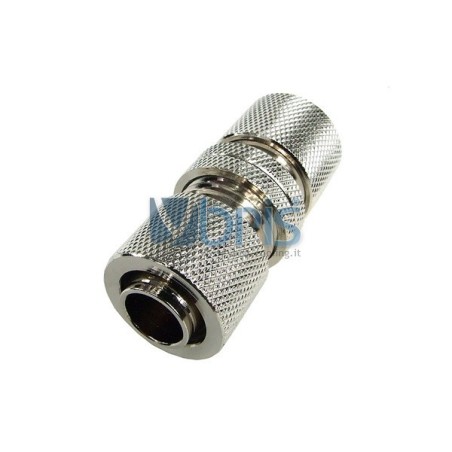 Raccordo passaparete compressione Tubo 13/16 Silver Nikel Phobya - 1