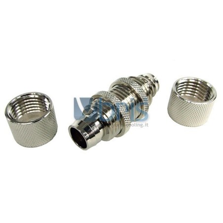 Raccordo passaparete compressione Tubo 13/16 Silver Nikel