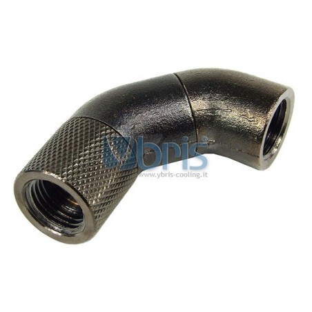 double 45° adaptor G1/4" to G1/4" Black Nikel