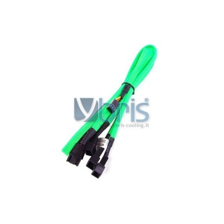 Phobya Y-Cable 3Pin Molex to 6x 3Pin Molex 60cm - UV green Phobya - 1