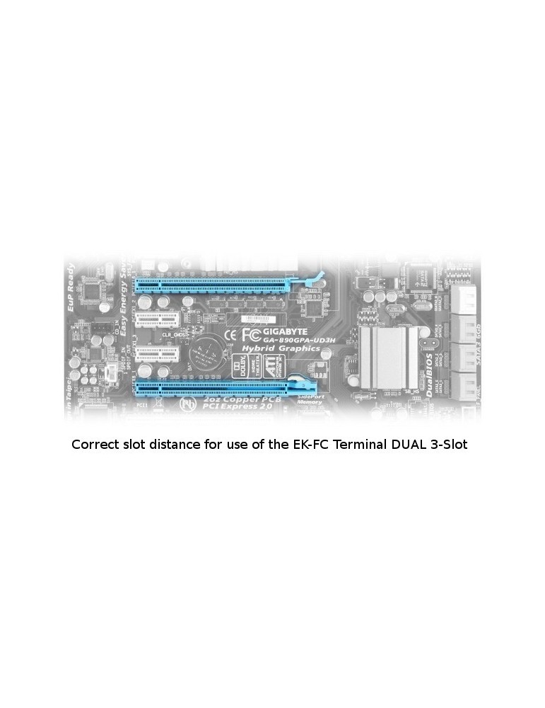 EK-FC Terminal DUAL Parallel 3-Slot - Plexi  EKWB - 5