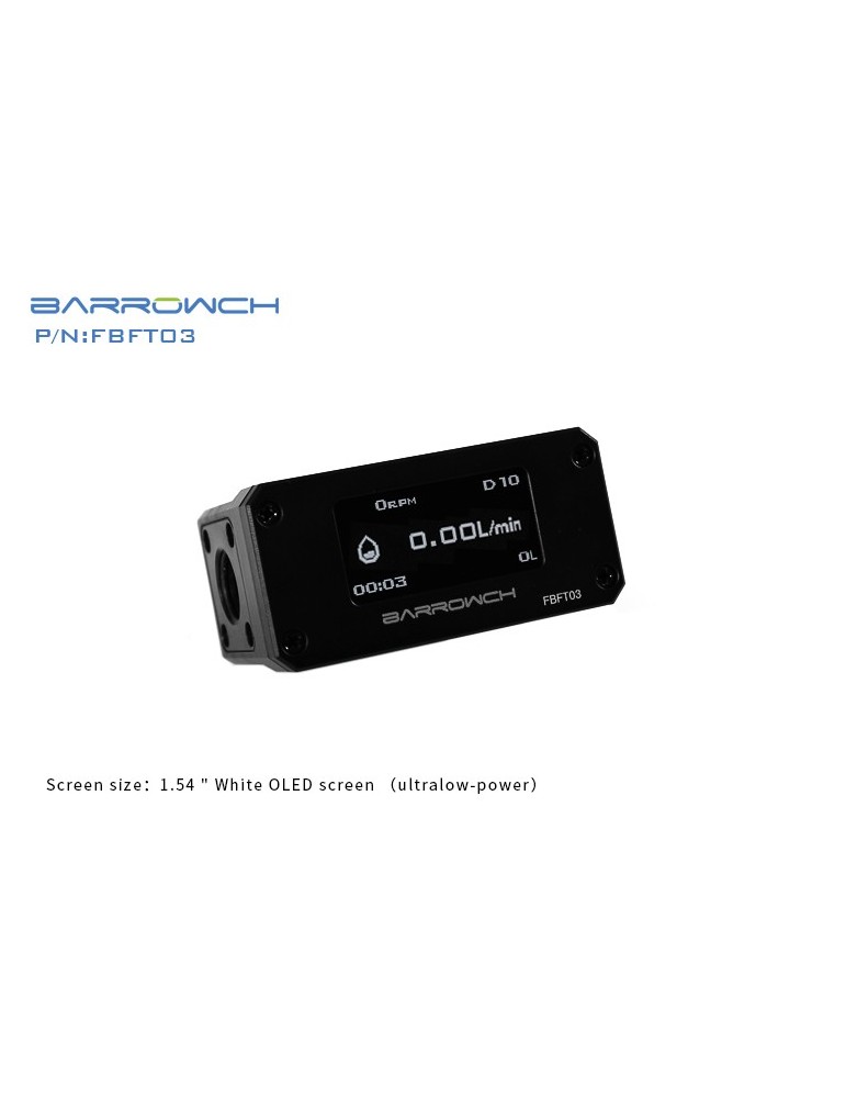 BARROWCH Flussimetro con Display OLED Nero FBFT03-V2 BARROWCH - 1