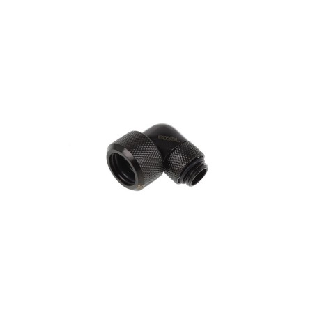Alphacool Eiszapfen Raccordo 90° Ruotabile per tubo rigido 13/16 mm - Deep Black