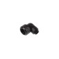 Alphacool Eiszapfen Raccordo 90° Ruotabile per tubo rigido 13/16 mm - Deep Black