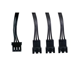 Alphacool Splitter D-RGB 3 x  3 pin JST male connector 30cm - black Alphacool - 3