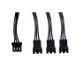 Alphacool Splitter D-RGB 3 x 3 pin JST male connector 30cm - black Alphacool Splitter D-RGB 3 x 3 pin JST male connector 30cm - black