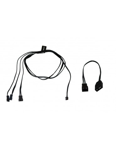Alphacool Splitter D-RGB 3 x  3 pin JST male connector 60cm - black 