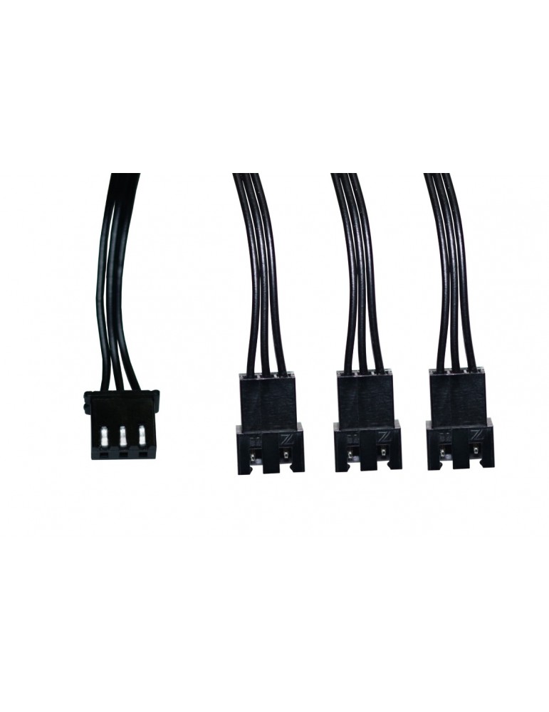 Alphacool Splitter D-RGB 3 x  3 pin JST male connector 60cm - black  Alphacool - 4