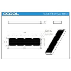 Alphacool NexXxoS XT45 Full Copper radiatore 560mm Alphacool - 7
