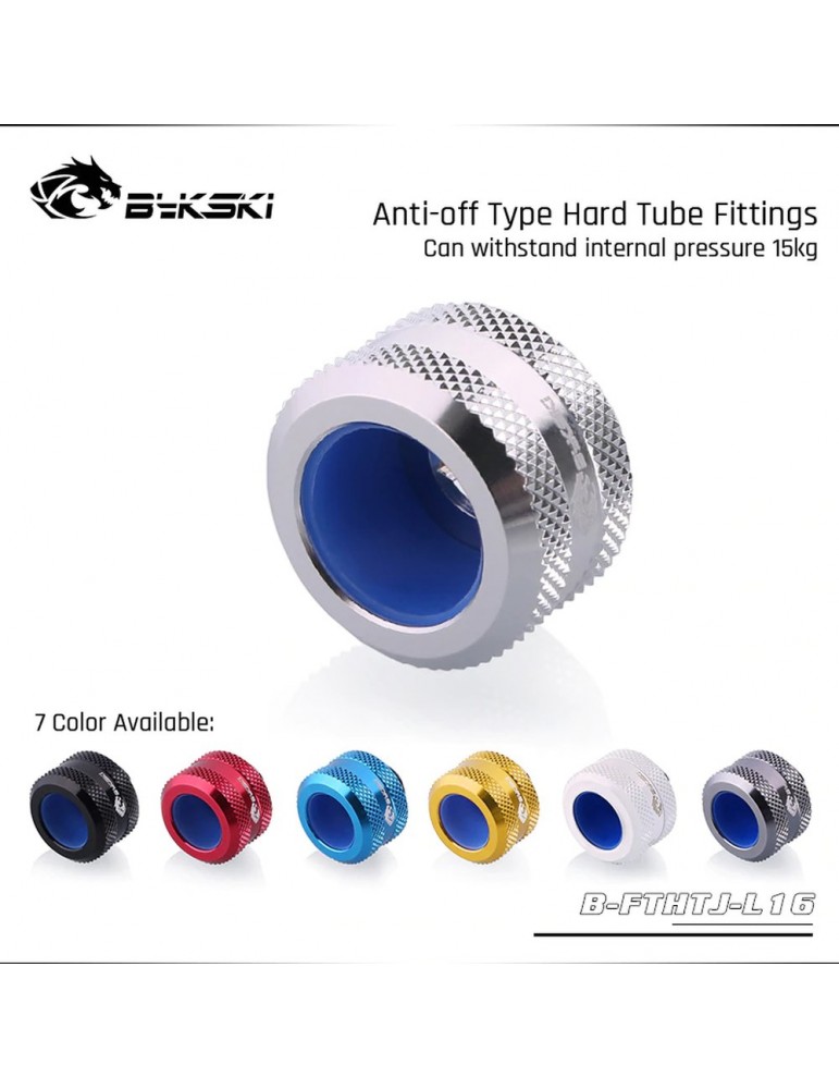 Bykski Raccordo a compressione per tubo rigido 12/16 anti-sfilamento Nickel (B-FTHTJ-L16) Bykski - 2