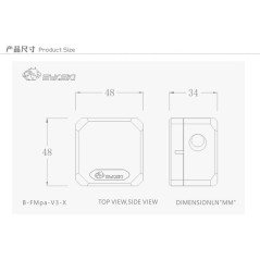 Bykski Flussimetro Visuale - 3 x 1/4G B-FMPA-V3-X - transparente - D-RGB Bykski - 7