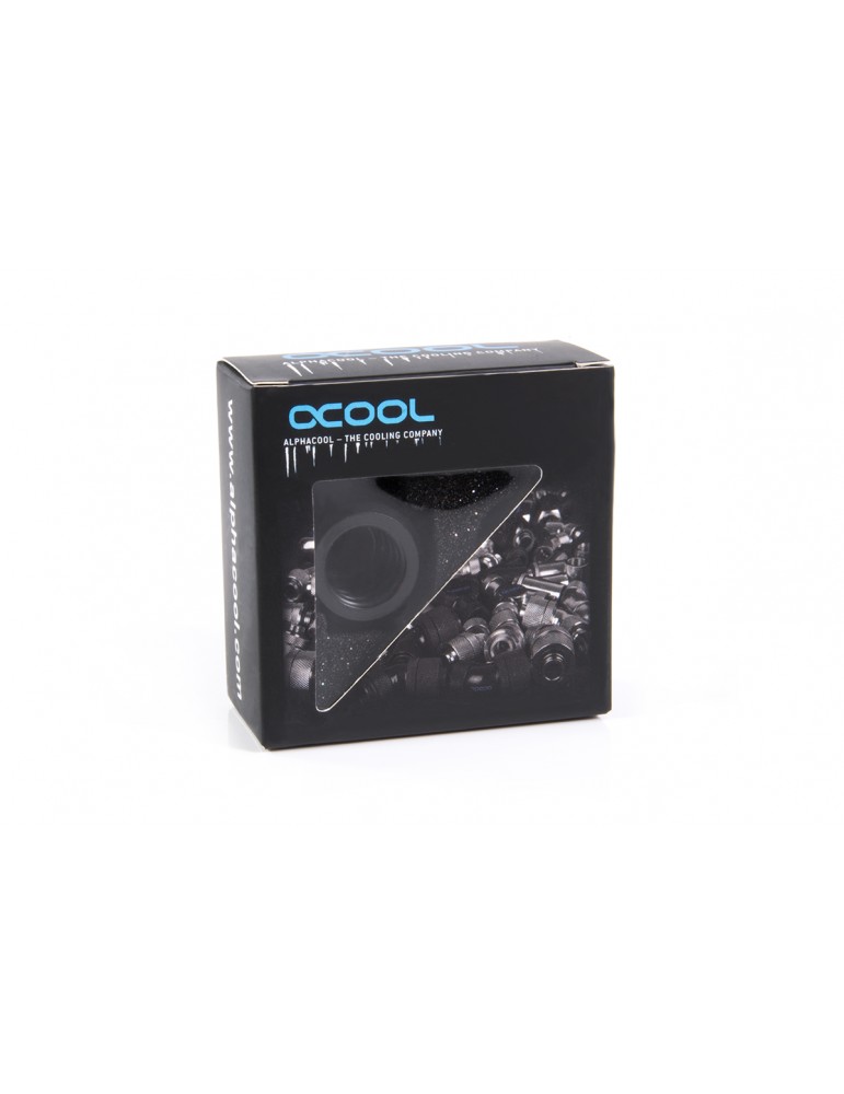 Alphacool Eiszapfen Raccordo a compressione per tubo rigido14mm G1/4 codronato - deep black Alphacool - 4