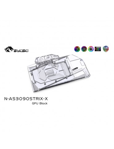 Bykski Waterblock GPU RTX 3080 / 3090 Asus ROG Strix (incl. Backplate) N-AS3090STRIX-X