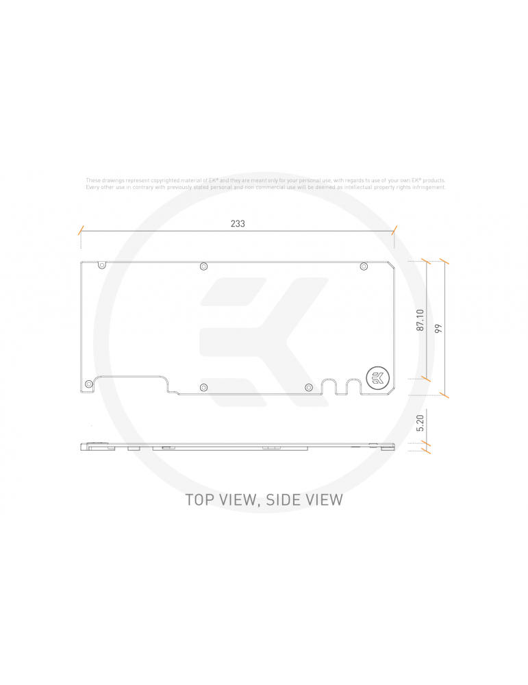 EK-Quantum Vector ZOTAC® Trinity RTX 3080/3090 Backplate - Nickel EKWB - 3