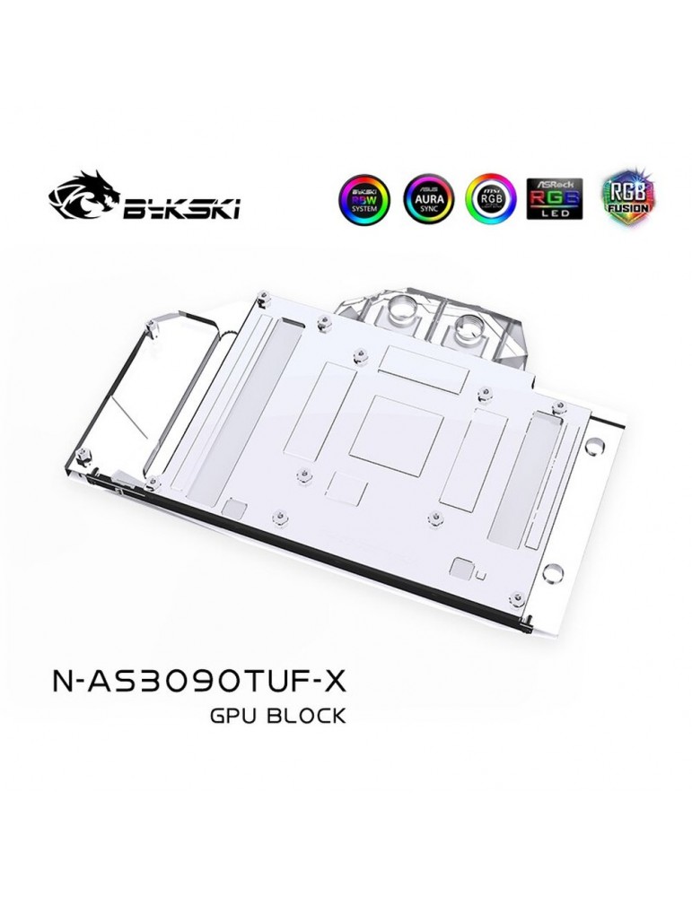 Bykski Waterblock GPU RTX 3080 / 3090 ASUS TUF (incl. Backplate)  N-AS3090TUF-X Bykski - 3