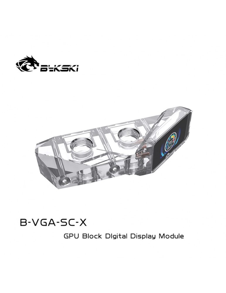 Bykski GPU Terminal con schermo LCD e Sensore di Temperatura - Clear - Acrilico - B-VGA-SC-X Bykski - 2