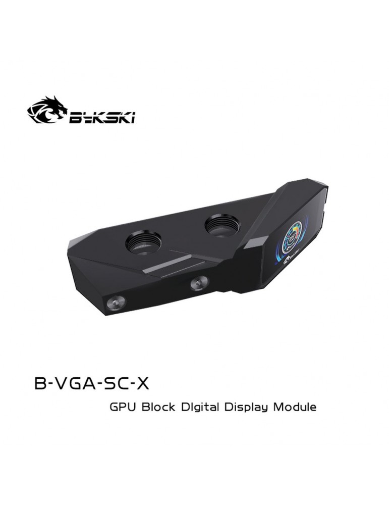Bykski GPU Terminal con schermo LCD e Sensore di Temperatura - Black - POM - B-VGA-SC-X Bykski - 2