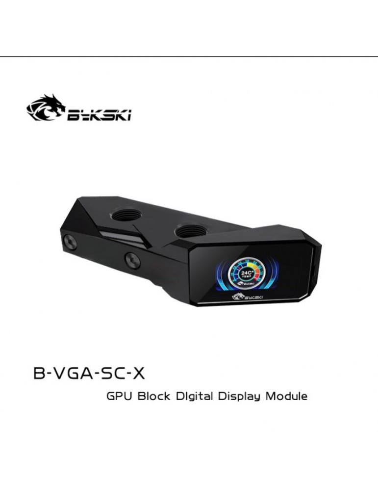 Bykski GPU Terminal con schermo LCD e Sensore di Temperatura - Black - POM - B-VGA-SC-X Bykski - 1