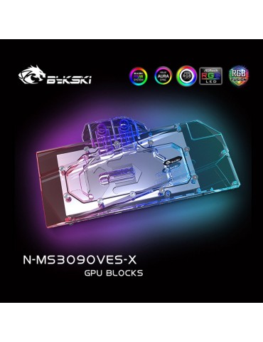Bykski Waterblock GPU RTX 3080 / 3090 MSI VENTUS 3X V2 (incl. Backplate)  N-MS3090VES-X