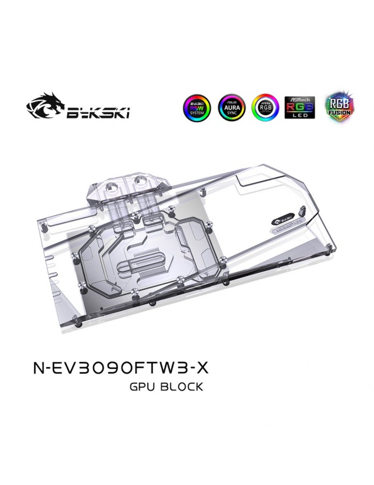 Bykski Waterblock GPU EVGA FTW3 3090 / 3080 (incl. Backplate) N-EV3090FTW3-X Bykski - 2