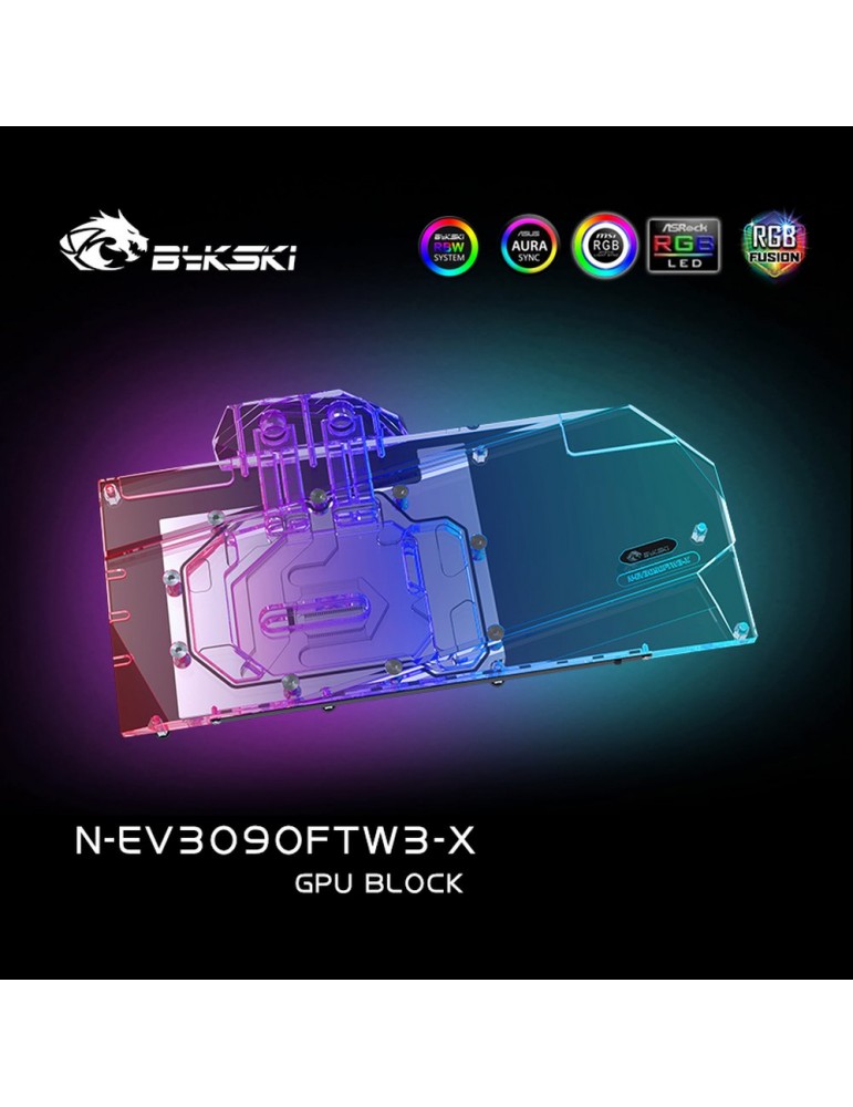 Bykski Waterblock GPU EVGA FTW3 3090 / 3080 (incl. Backplate) N-EV3090FTW3-X Bykski - 5