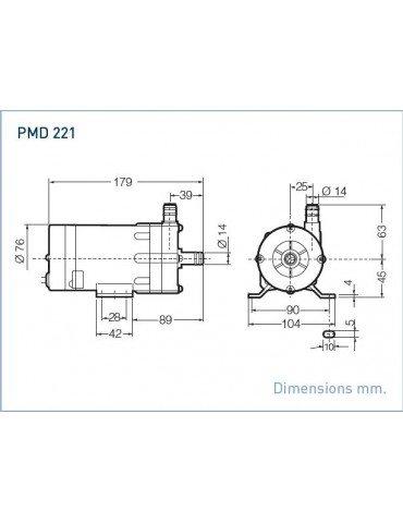 SANSO PMD-221 pompa 220V AC Attacchi Portatubo