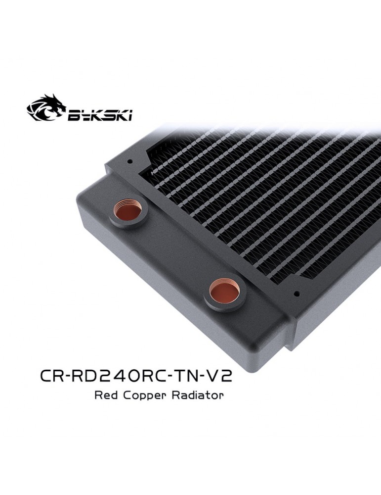 Bykski 240mm Radiatore slim D30 V2 Full Copper - CR-RD240RC-TN-V2 Bykski - 3