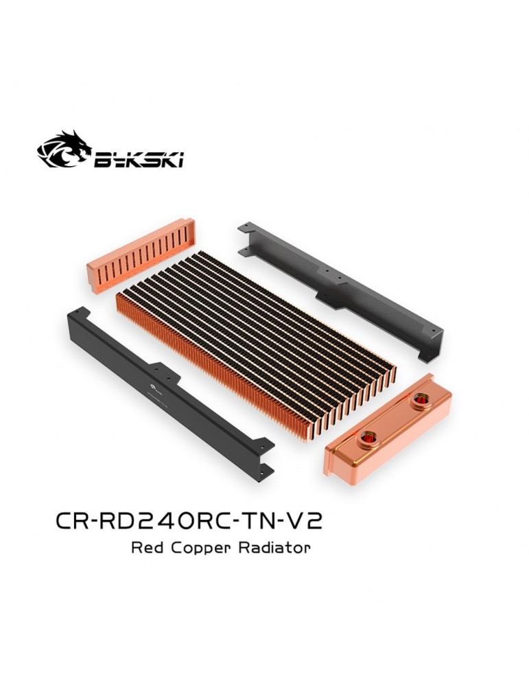 Bykski 240mm Radiatore slim D30 V2 Full Copper - CR-RD240RC-TN-V2 Bykski - 2