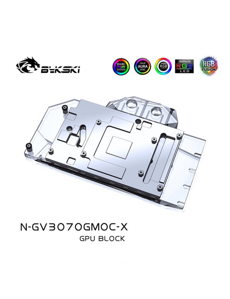 Bykski Waterblock GPU Gigabyte 3070 Gaming OC / Eagle OC / Vision OC (incl. Backplate) N-GV3070GMOC-X Bykski - 2