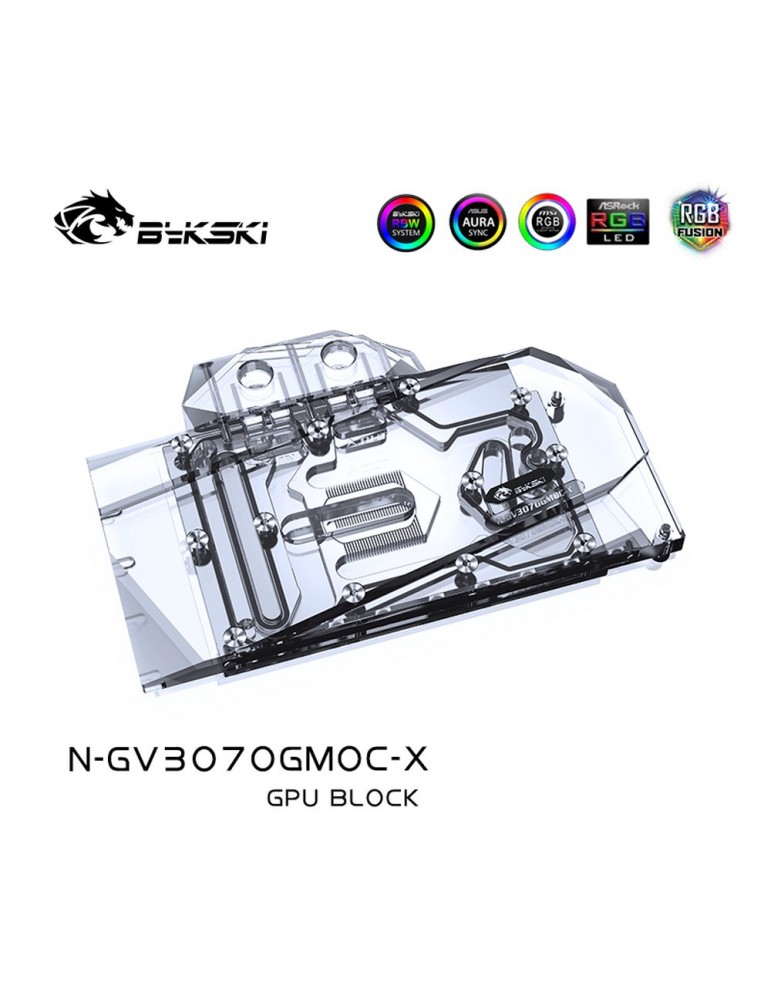 Bykski Waterblock GPU Gigabyte 3070 Gaming OC / Eagle OC / Vision OC (incl. Backplate) N-GV3070GMOC-X Bykski - 1