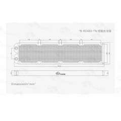 Bykski 480mm Radiatore slim (122x515.5x29mm) Copper - B-RD480-TN Bykski - 5