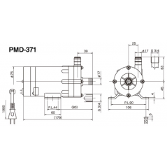 SANSO PMD-371  pompa 220V AC Attacchi PORTATUBO Sanso - 3