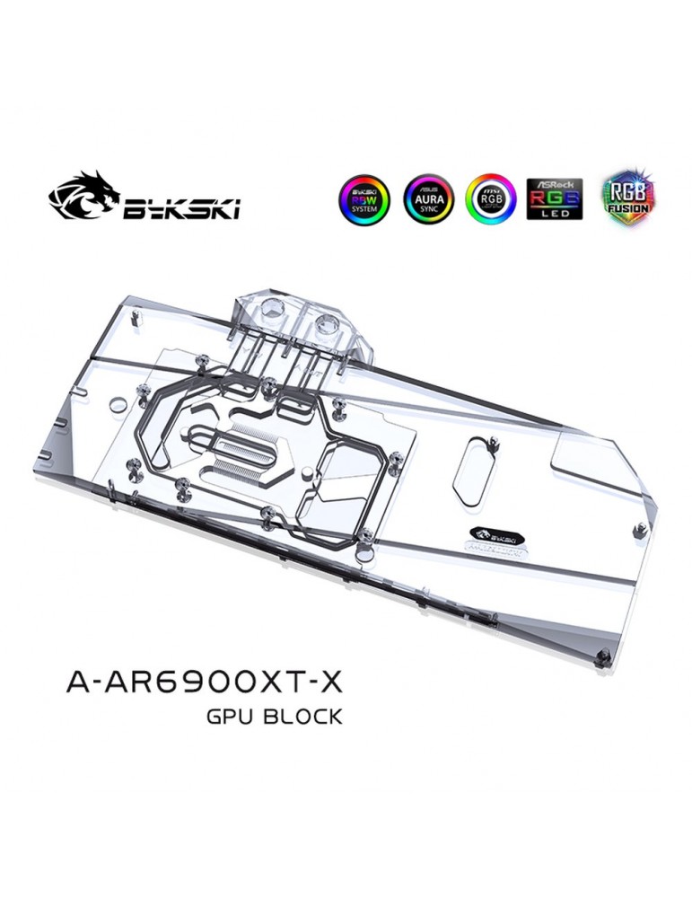 Bykski Waterblock ASRock Phantom / Taichi 6800XT / 6900XT (incl. Backplate) Bykski - 3
