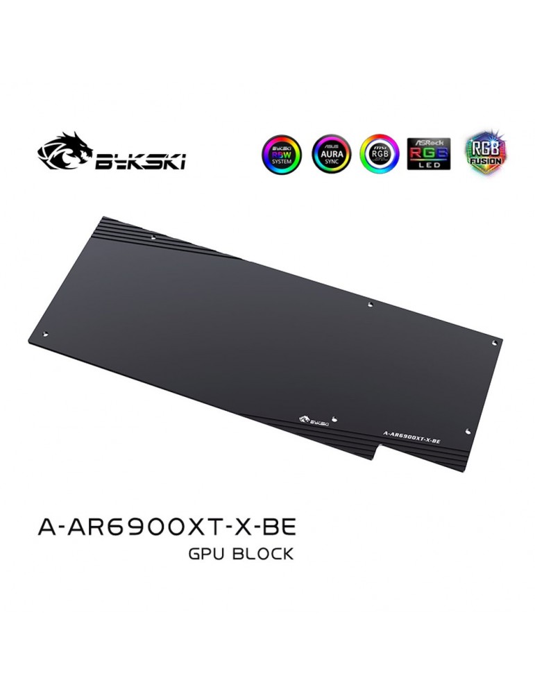 Bykski Waterblock ASRock Phantom / Taichi 6800XT / 6900XT (incl. Backplate) Bykski - 5