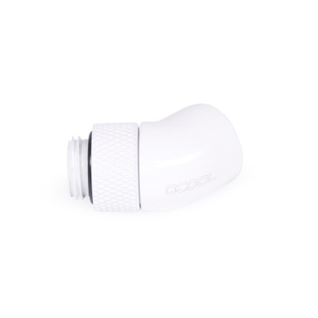Alphacool Raccordo ruotabile a 45° G1/4 M/F  - White - Eiszapfen