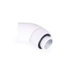 Alphacool Raccordo ruotabile a 45° G1/4 M/F  - White - Eiszapfen